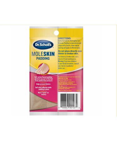 Dr. Scholl's Moleskin Plus Padding 3 Strips 3-Pack - 118mm x 86mm - Buy Online on GoSupps.com