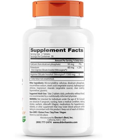 Doctor's Best Fast Acting Arginine Complex with Nitrosigine 750mg - 60 Tablets for Enhanced Performance - Buy Online on GoSupps.com