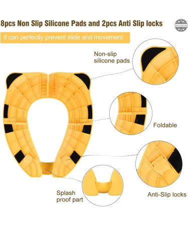 Kids Travel Potty Seat Cover - Non-Slip Foldable Toilet Pad with Carry Bag & Splash Guard - Buy Online on GoSupps.com