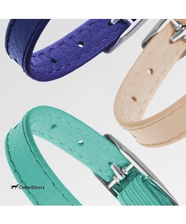 Collardirect Leather Cat Neck Safety Collar - Elastic Belt with Bell | Multiple Colors | Adjustable 15-18 cm - Buy Online on GoSupps.com