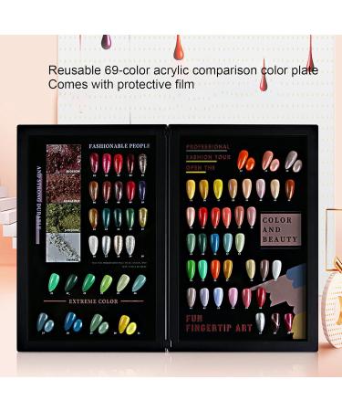 Nail Polish Display Book Plastic Beautiful Nail Color Chart Book for Manicure Store for Women for Beauty Shop for Girls - Buy Online on GoSupps.com