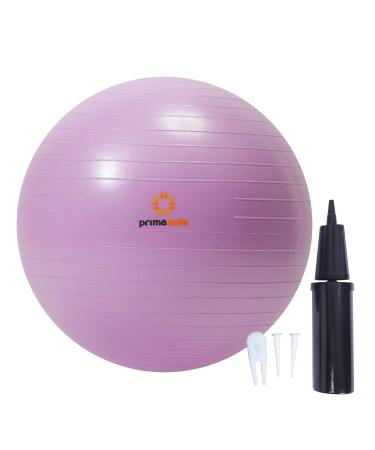 Primasole Exercise Ball for Balance Stability Fitness Workout Yoga Pilates at Home Office & Gym with Inflator Pump 25.6 inch & 65 cm Nail Pink