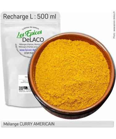 CURRY AMERICAIN 270g L ... m langes d' pices herbes aromates condiments piments pour viandes poissons l gumes marinades salades barbecue - Les EPICES DeLACO - Buy Online on GoSupps.com