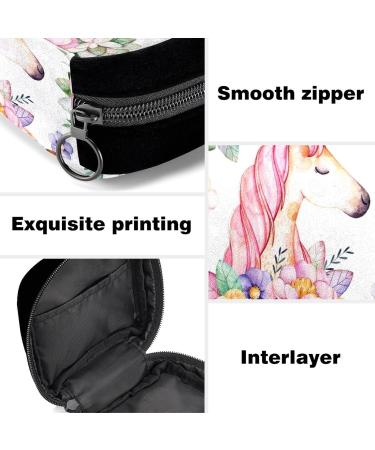 GIAPB Period Bag Sanitary Napkin Storage & Makeup Pouch - Animal Unicorn Floral Design - Buy Online on GoSupps.com