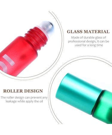 Heallily 8PCs Essential Oils Roller Bottles 10ml - Refillable Aromatherapy Glass Containers for Fragrance and Lipstick Samples - Buy Online on GoSupps.com