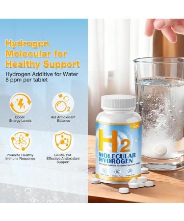 Magnesium -Infused Hydrogen Water Tablets (120 Servings) 8 PPM H2 Molecular Tablets for Energy Boost Brain Health & Cognitive Support Lemon Flavor Gluten-Free & Non-GMO - Buy Online on GoSupps.com
