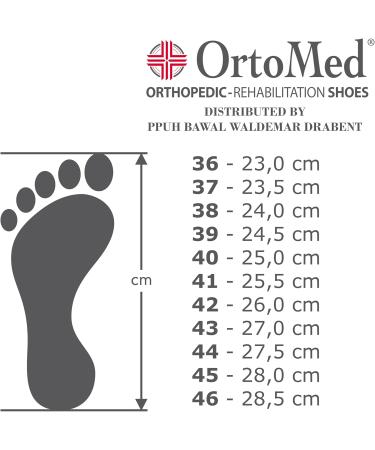 Orthopedic Shoes for Women & Men - Adjustable Width Sandals with Velcro & Insoles | Ortomed Microvelour Black 36-46 EU - Buy Online on GoSupps.com