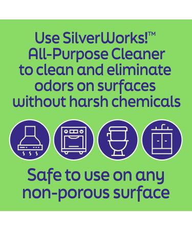 Multipurpose Bathroom Cleaner Spray - Silver Ions Odor Eliminator for Kitchen & Bathroom - Removes Grime Grease & Urine - 16.9oz - Buy Online on GoSupps.com