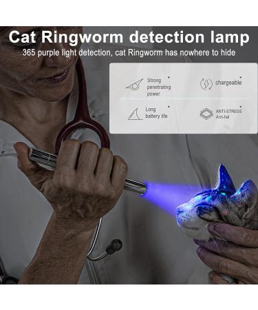 HUHKOUAE Wood's Lamp Portable UV Black light for Pet Dog/Cat Care cat Ringworm Detector Pet Urine Detector with Portable buckle and Magnetic back cover - Buy Online on GoSupps.com
