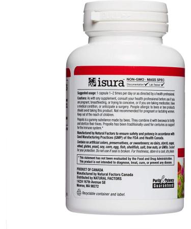 Natural Factors Bee Propolis 500mg - 90 Capsules for Immune Support - Buy Online on GoSupps.com