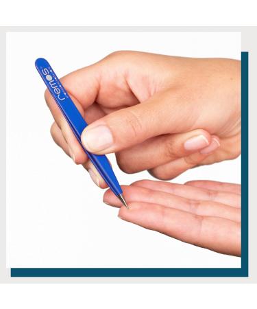 REMOS 3-Piece Tweezers Set - Eyebrow Splinter & Combination Tweezers in Dark Blue - Perfect for Precision Grooming - Buy Online on GoSupps.com