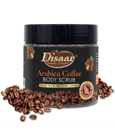 DISAAR BEAUTY Arabica Coffee Body Scrub Remove Dirt Aging Cuticles Reduce Cellulite Refine Pores Nourish Moisturize Skin 200ml/6.76fl.oz