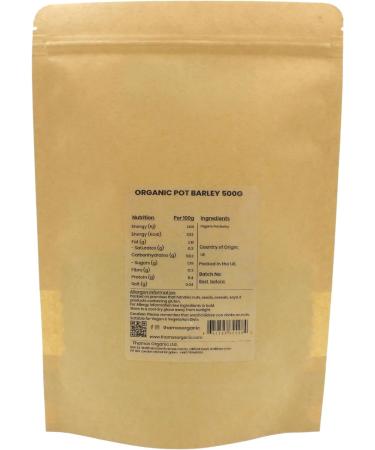 Thames Organic Pot Barley 1kg - Certified Non-GMO Vegan, No Additives or Preservatives, Resealable Bag - Shop Now! - Buy Online on GoSupps.com