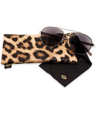 Sofia Vergara x Foster Grant Women's Carmen Sunreaders Aviator Reading Glasses - Silver 57mm 3 Diopters - Buy Online on GoSupps.com