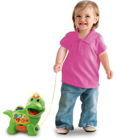 VTech Baby Feed Me Dino - Interactive Learning Dinosaur Toy for 12-36 Months | Songs Keys & Quiz Game | Multicolored - Buy Online on GoSupps.com