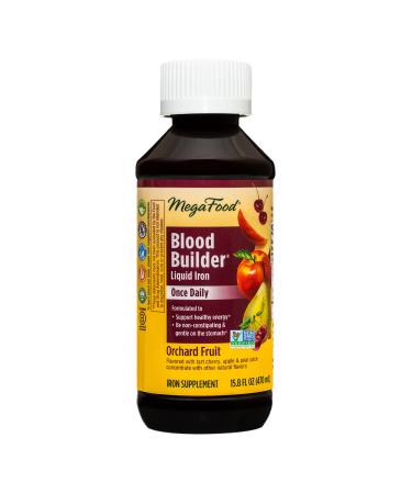 MegaFood Blood Builder Liquid Iron - Once Daily Iron Supplement Formulated to Support Healthy Energy Levels, be Non-Constipating & Gentle on Stomach - with Vitamin B12 - 15.8 Fl Oz (47 Servings) 15.8 Fl Oz (Pack of 1)