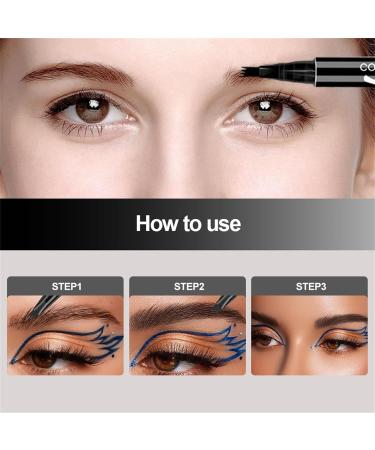 Eyebrow Pen Eyebrow Pencil with 4-Fork-Tip Liquid Eyebrow Pencils for Women Eyebrow Pen Last All-Day Eyebrow Pencil (Grey) - Buy Online on GoSupps.com