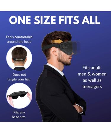 Ultra Comfortable 3D Sleep Mask for Women | Perfect for Travel & Naps | Blocks Light No Pressure on Eyes Adjustable Strap - Buy Online on GoSupps.com