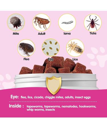Flea and Tick Prevention Chewable 120 PCS - All Natural Dog Control Chews - Oral Supplement for Dogs of All Breeds and Ages - Buy Online on GoSupps.com