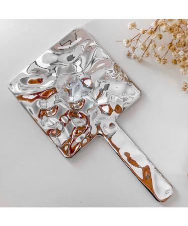 Noilk Vintage Vanity Mirror with Handle - Silver Travel Hand Mirror for Women - Buy Online on GoSupps.com
