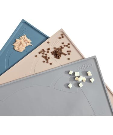 Ohmo Bowl Pad for Small Dogs & Cats - Non-Slip Silicone Waterproof 48x30cm | Cat Bar Base - Blue-Green - Buy Online on GoSupps.com