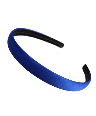 1.5cm Royal Blue Matte Curved Plastic Headband Without Teeth for Women and Girls Glitz4Girlz
