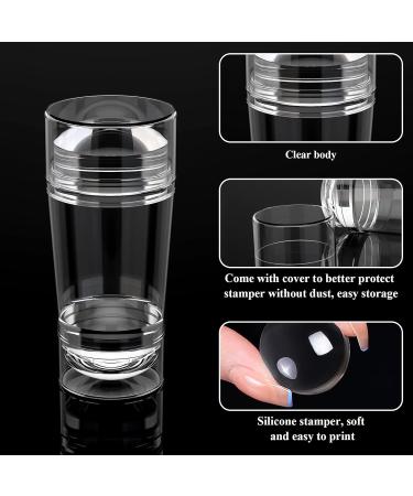 FRCOLOR Clear Jelly Nail Art Stamp & Scraper - Double-ended Silicone Manicure Tools for Stunning Stamped Nail Art - International Shipping Available - Buy Online on GoSupps.com