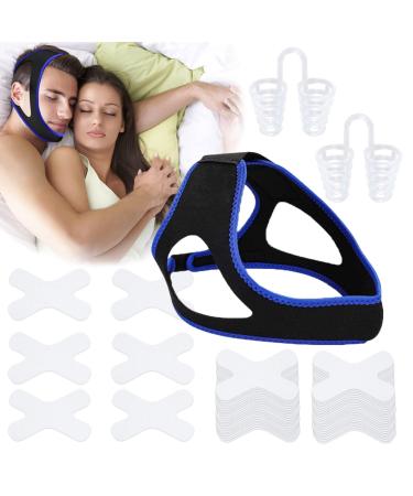8 PCS Anti Snoring Chin Straps Chin Strap for Sleep Apnea Snoring Solution Effective Adjustable Snoring Reduce Snoring Sleeping Chin Strap Solution Stop Snoring for Men &Women Have A Best Night