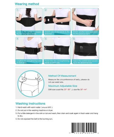 Yosoo Lower Back Lumbar Support Brace Belt with 4 Steel Stabilizers Double Adjustable Compression Straps and Wide Lumbar Support Area Work for Lifting Office Working Driving (L 30"-44" Belly) - Buy Online on GoSupps.com