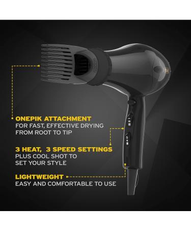 Wahl PowerPik 2 Hair Dryer with Afro Attachment - 3 Heat Settings, Anti-Frizz Drying - Buy Online on GoSupps.com