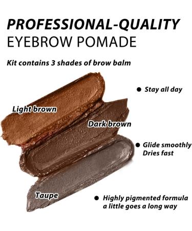 2 Brow Pomade - Makeup Brow Stamp Set of 6 Long-Lasting Waterproof & Smudge-Proof Include Brow Stencil Sponge Applicator Dual Angled Brow Brush Brow Shaper for Women Pochy 2 Pcs a - Buy Online on GoSupps.com