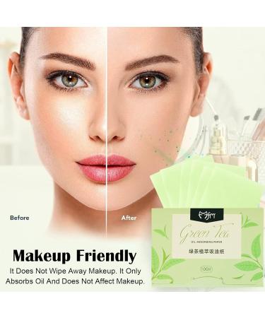 Green Tea Blotting Paper - 100 Sheets for Oily Skin, Oil Control Film for Sports & Travel - 6cm X 9cm - Buy Online on GoSupps.com