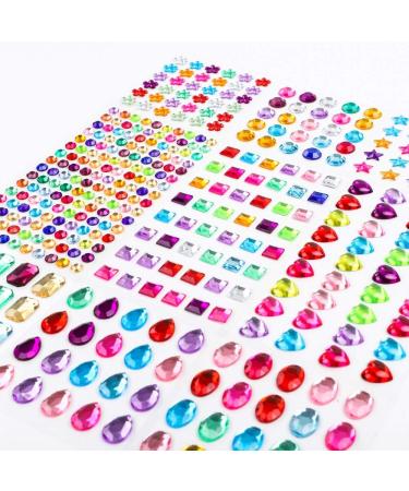 Holicolor 390pcs Gem Stickers | Self Adhesive Rhinestones Crystal Jewels for Crafts | Multicolor Assorted Sizes - Buy Online on GoSupps.com