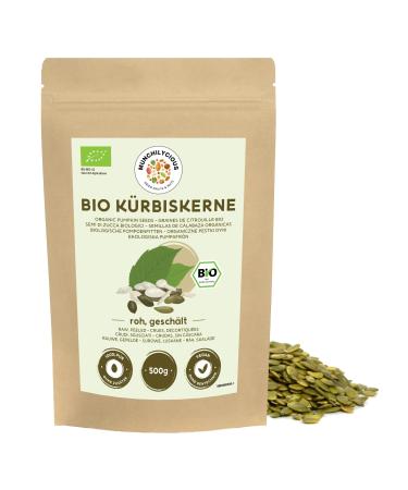 Pumpkin seed organic 500g from Munchilycious Rohe and Push Pumpkin seeds for eating nuts snacks keto perfect for muesli shells smoothie bowl or porridge 500 gr - Buy Online on GoSupps.com