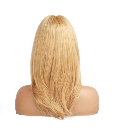 HAIRCUBE Long Golden Blonde Wig for Women - Layered Synthetic Hair Wig with Bangs - Buy Online on GoSupps.com