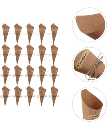 Alipis 50pcs Cone Cake Tube Flower Wrapping Paper Wrapping Paper Black Kraft Paper Cones Flowers Cutter Kraft Paper Color 15x15x0.1cm - Buy Online on GoSupps.com