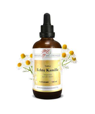 Chamomile tincture 100ml |Matricaria Chamomilla drops (1: 4 extract) |Premium quality from Austria |Vegan dietary supplement |Own herb real chamomile royal candle dog flower tincture 100 ml (1 Pack)