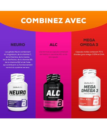 BioTechUSA Caffeine + Taurine | Chaque g lule contient 80 mg de caf ine et 600 mg de taurine | Sans OGM | Sans gluten 60 g lules - Buy Online on GoSupps.com
