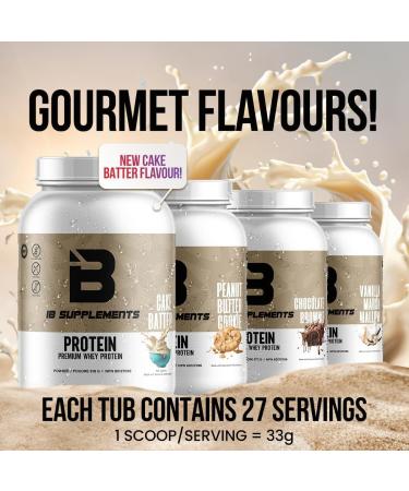 Iron Brothers Supplements - Premium Whey Casein Blend Protein Powder | 100% Whey Isolate for Muscle Growth Performance & Recovery | Whey Protein Powder Cake Batter - Gluten-Free | 27 Servings - Best - Buy Online on GoSupps.com