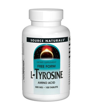 Source Naturals L-Tyrosine 500 mg 100 Tablets - Buy Online on GoSupps.com