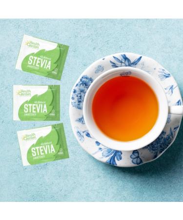 Health Garden Stevia Packets 40 Count Zero Calorie Sugar Substitute Keto Certified Diabetic-Friendly Non-GMO Gluten-Free Natural Sweetener for Coffee Tea & Beverages Pure Stevia with Erythritol - Buy Online on GoSupps.com