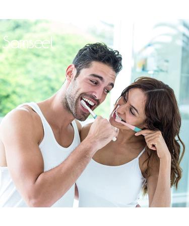 Samseel Sonic Electric Toothbrush - 2-Pack (White and Pink) | Lasts 90 Days | Portable Mini Design | Waterproof | Daily Oral Care for Business Travel and Holidays - Buy Online on GoSupps.com