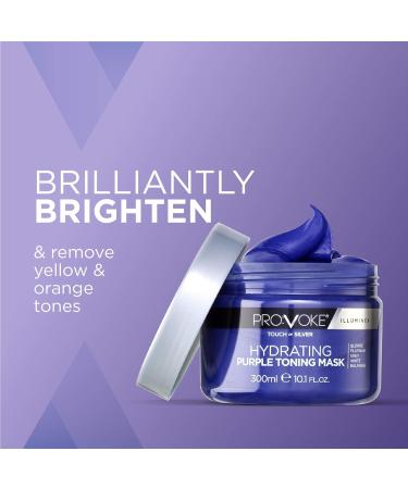 PROVOKE Touch Of Silver Hydrating Purple Toning Hair Mask 300ml - Brightens Blonde, Platinum, White, Grey Hair | Nourishing Treatment for Damaged Hair - Buy Online on GoSupps.com