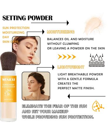 Mineral Sunscreen Setting Powder - Translucent SPF 50 PA++++ | Long Lasting Oil Control Makeup | Matte Finish & Lightweight for All Skin Types - Buy Online on GoSupps.com