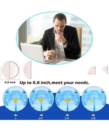 Portable Pill Cutter & Holder - Easy Cut Stainless Steel Blade for Small & Large Pills | 12 Pack - Buy Online on GoSupps.com