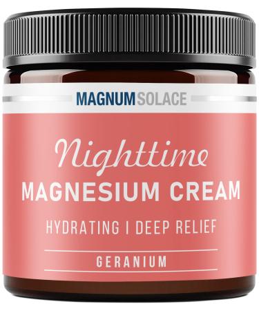 Magnesium Cream  Magnesium Chloride Cream  Topical Magnesium Cream for Nighttime Relief for Leg Cramps Sleep & Muscle Soreness  Safe for Kids (Geranium)