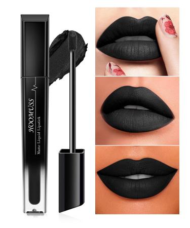 HOOMUSS Black Lipstick - Long Lasting Smudge Proof Matte Lipstick for Halloween | Waterproof Gothic Lip Makeup - Vegan & Cruelty Free (Black Swan) - Buy Online on GoSupps.com