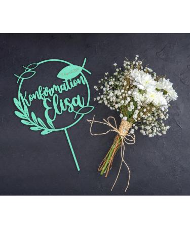 Personalized Asino Cake Topper for Communion & Confirmation | Custom Birch Multiplex - Unique Name & Date Attachment - Buy Online on GoSupps.com