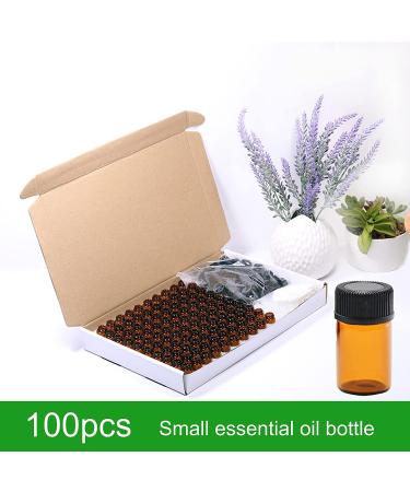 100Pcs 1ml Amber Mini Essential Oil Sample Bottles - Perfect for Oils, Perfumes & Chemicals - Buy Online on GoSupps.com