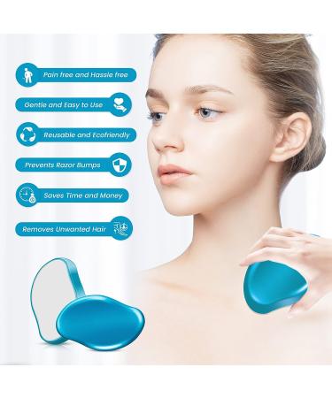Fochst Crystal Hair Eraser - Reusable Painless Hair Remover for Men and Women - Exfoliation Tool for Back, Arms, Legs - Magic Hair Removal (Blue) - Buy Online on GoSupps.com